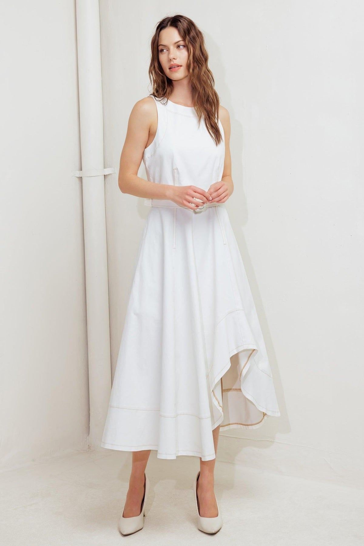 POET’S MUSE WOVEN MIDI DRESS