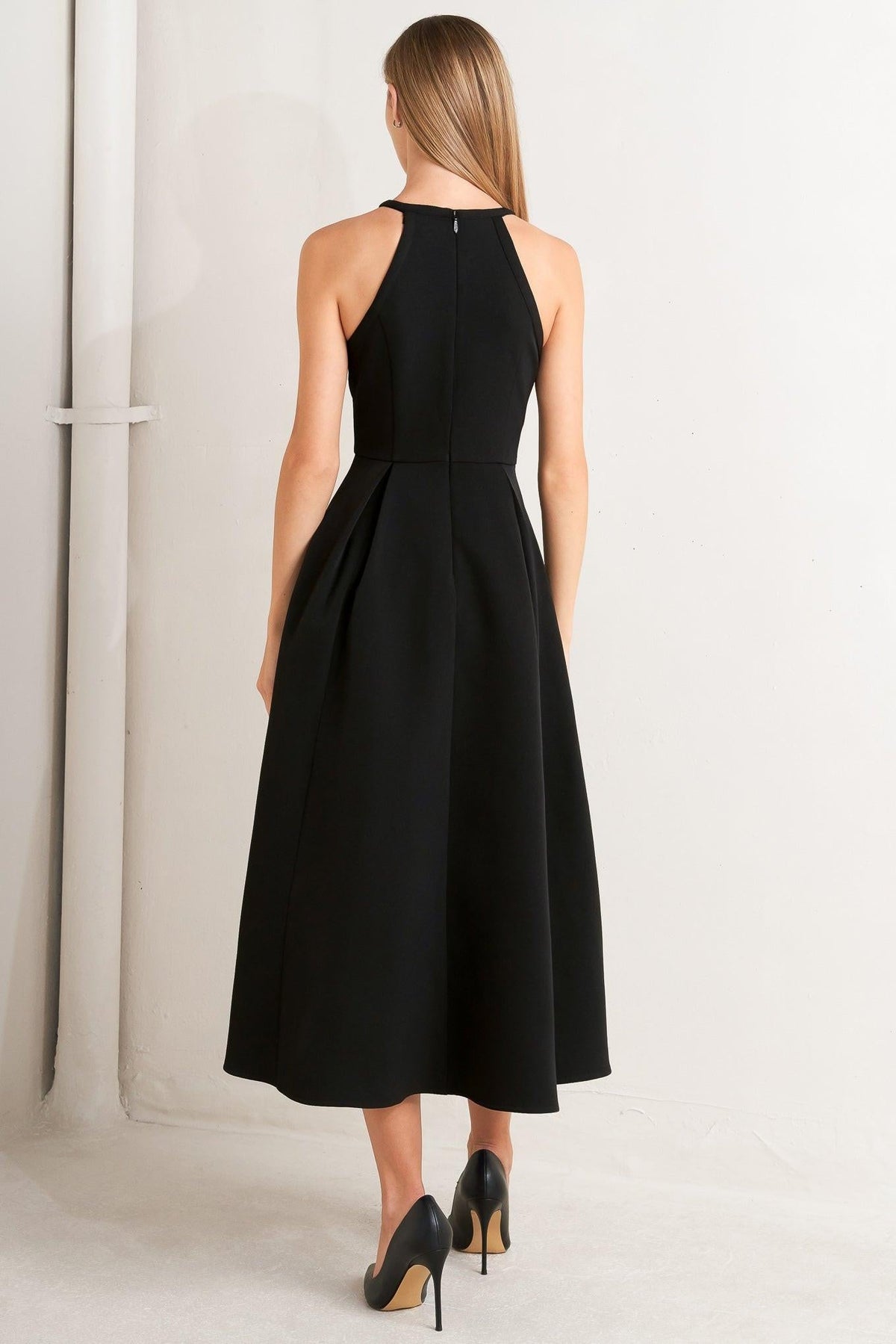GALAXY CHARM WOVEN MIDI DRESS