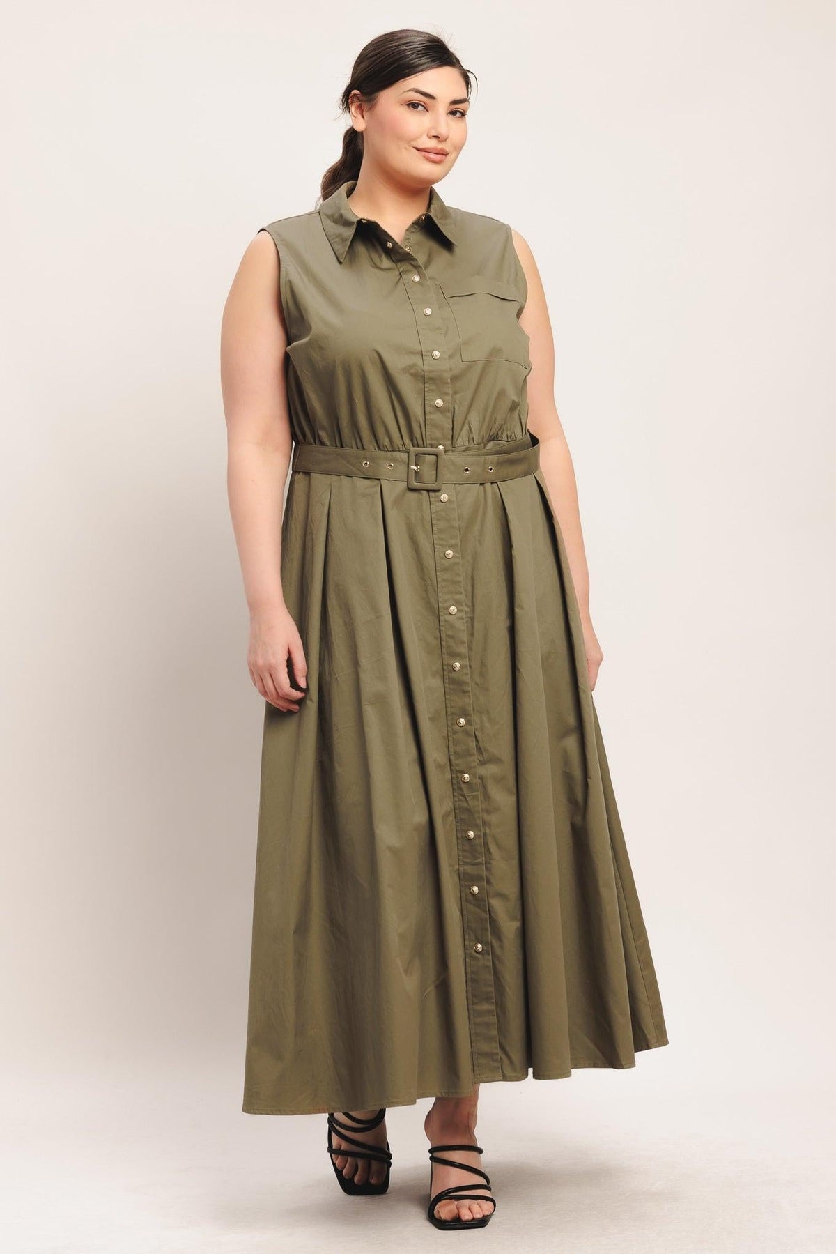 SIMPLY UNSTOPPABLE WOVEN MIDI DRESS