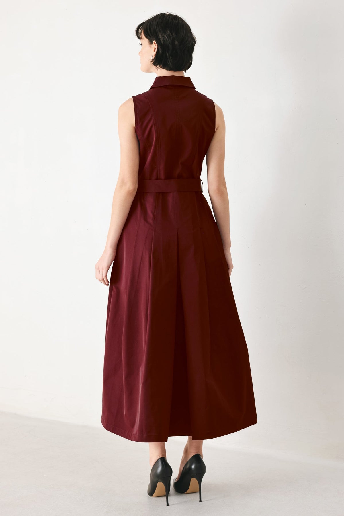 TIMELESS MOOD WOVEN MIDI DRESS