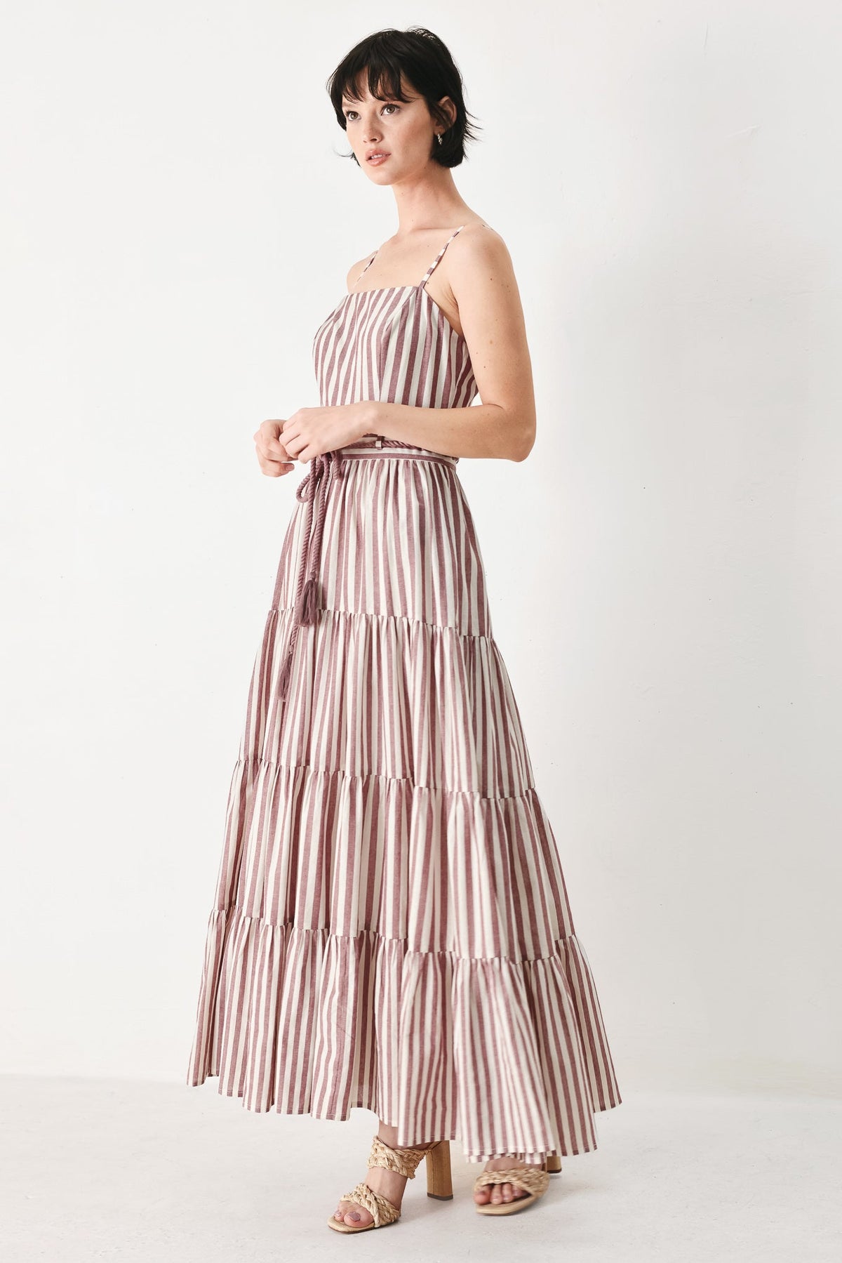 ROSY BREEZE WOVEN ANKLE DRESS