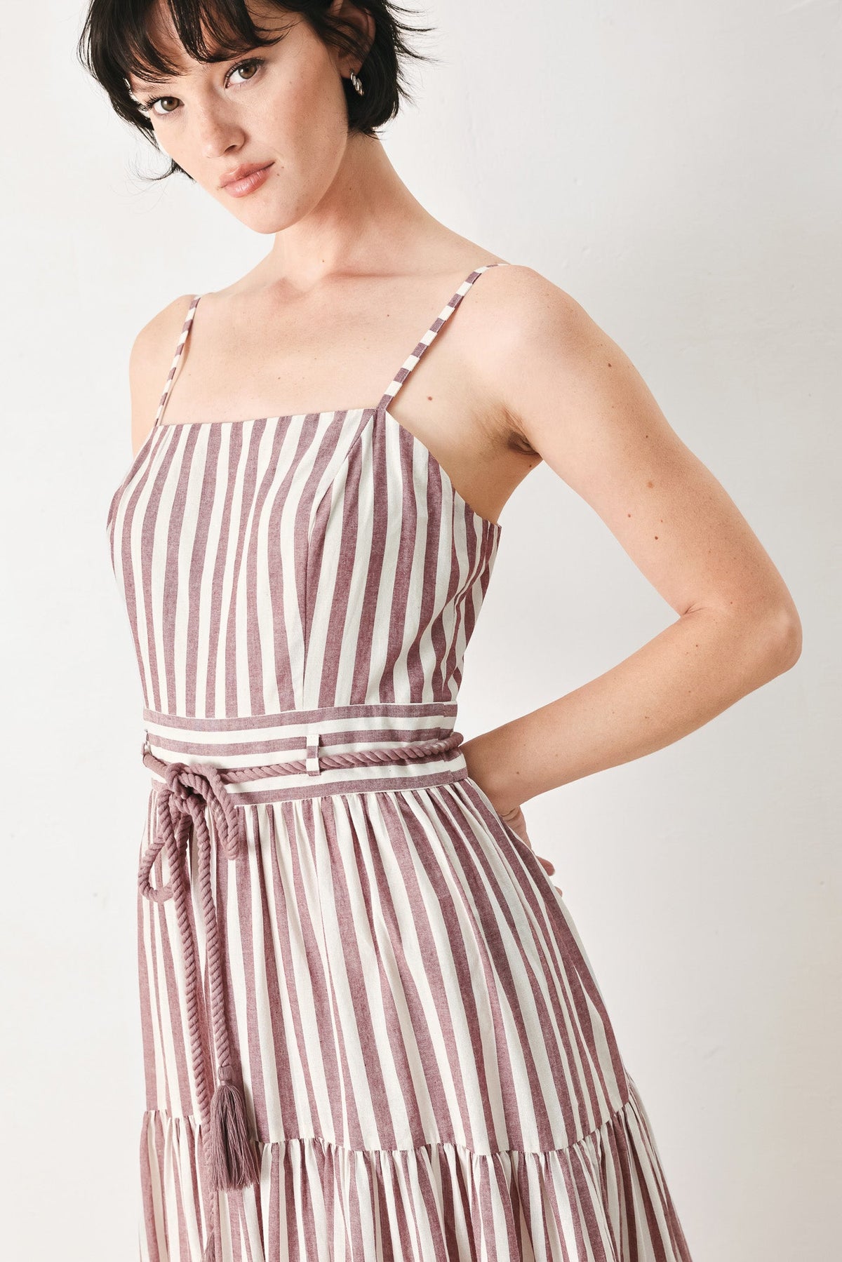 ROSY BREEZE WOVEN ANKLE DRESS