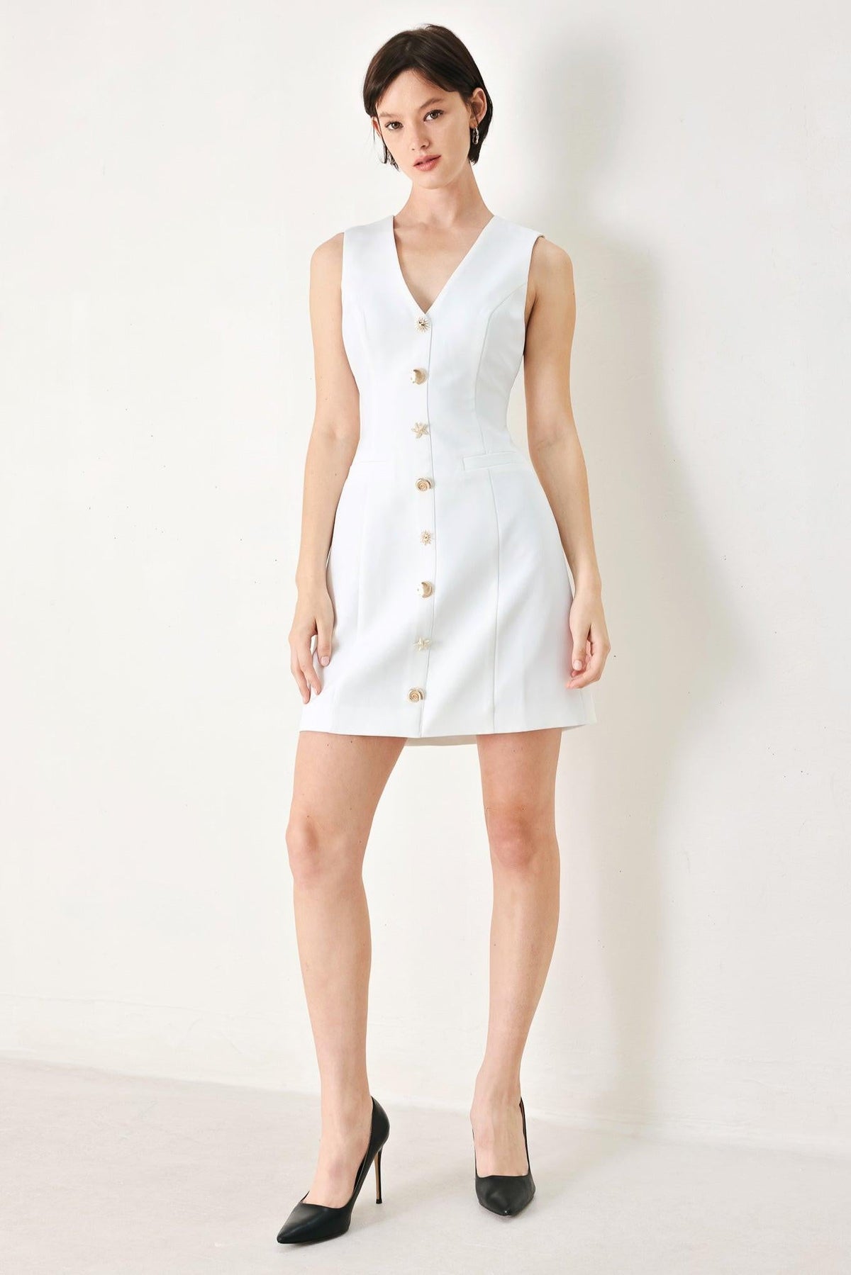 PURE GLAM WOVEN MINI DRESS