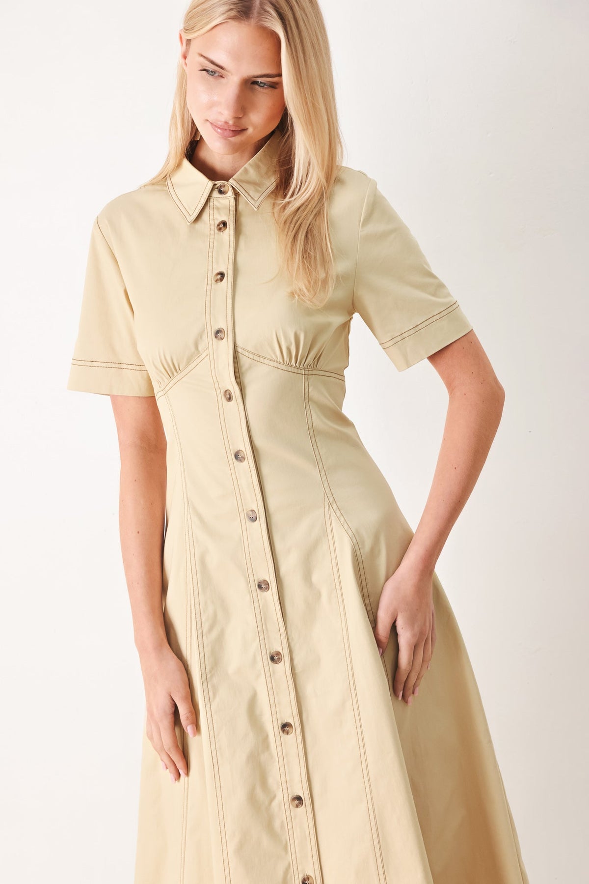 TREND ICON WOVEN MIDI DRESS