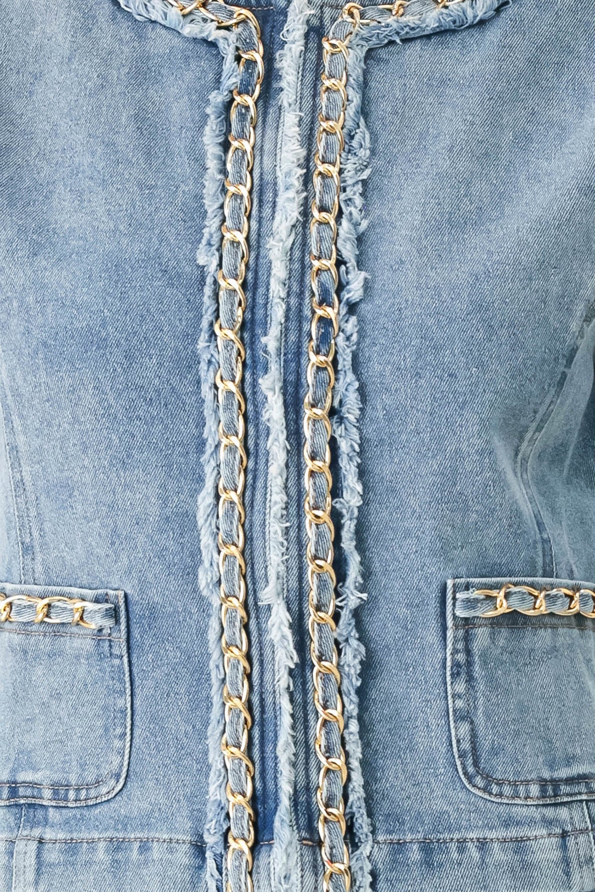 SKYWARD LINKED DENIM CROP JACKET