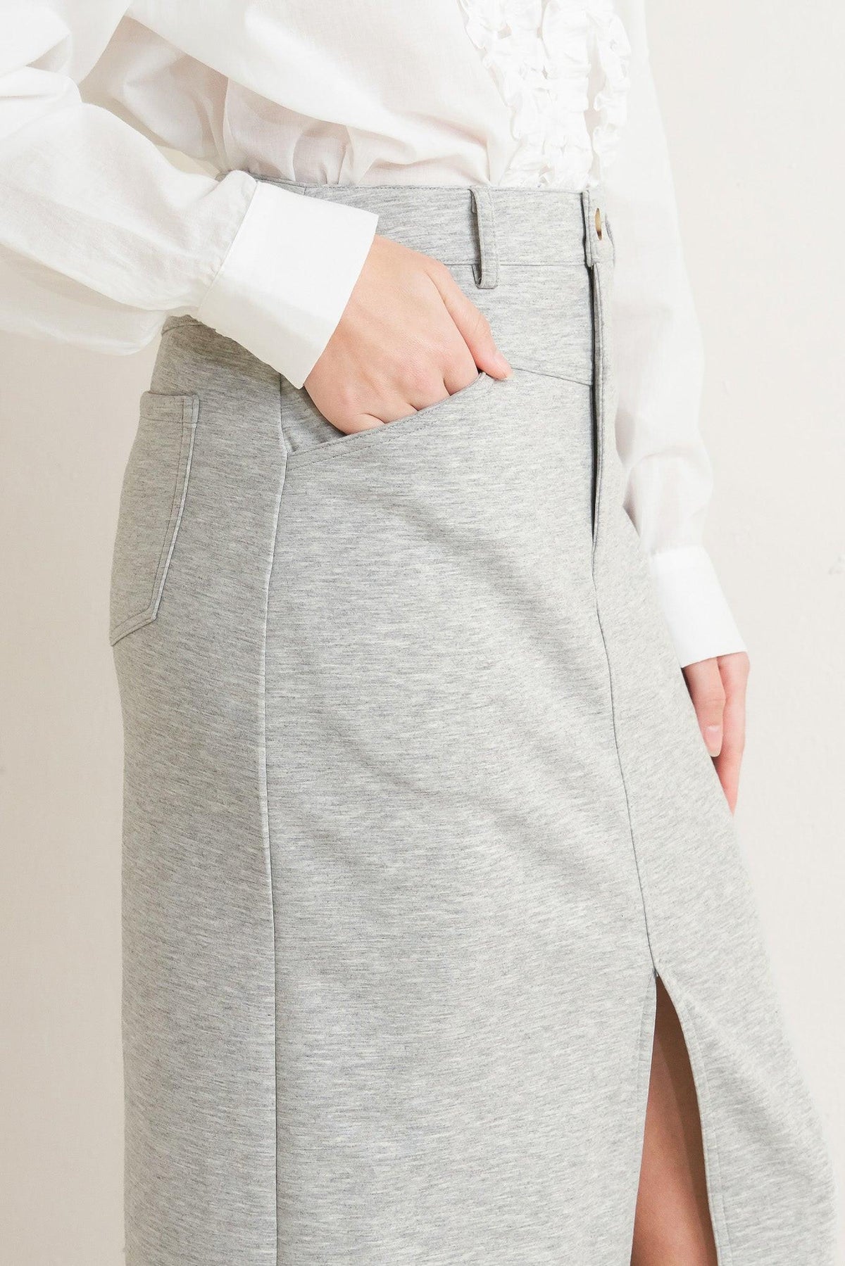 LOVELY BY NATURE KNIT MIDI SKIRT