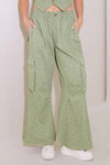 DRIFTING CURRENTS OLIVE WOVEN PANTS