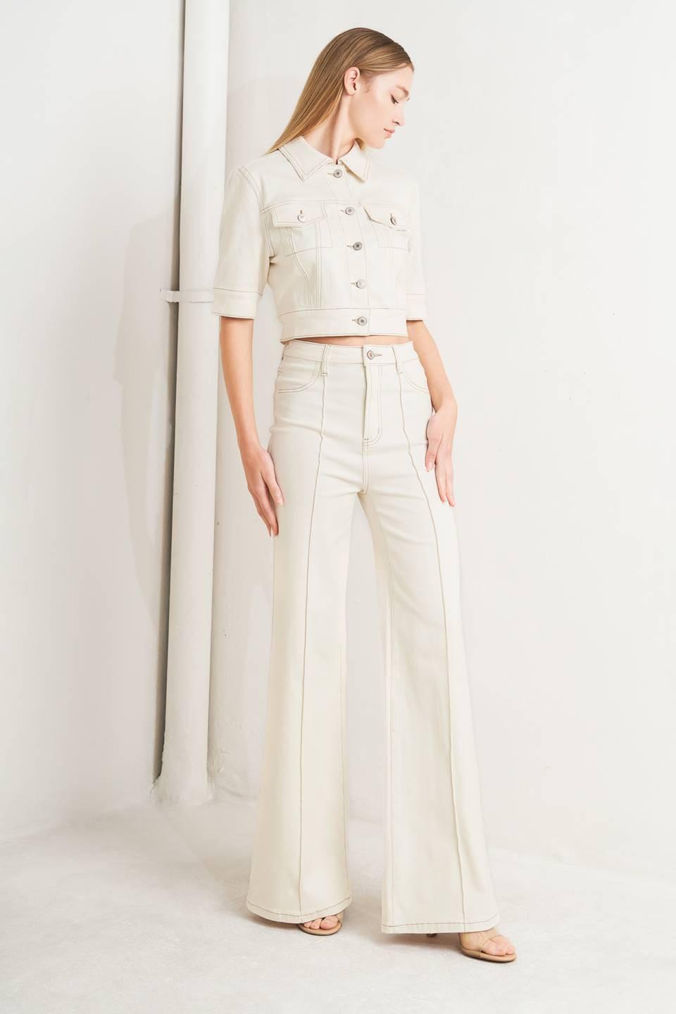 MODERN NEUTRAL TWILL PANTS