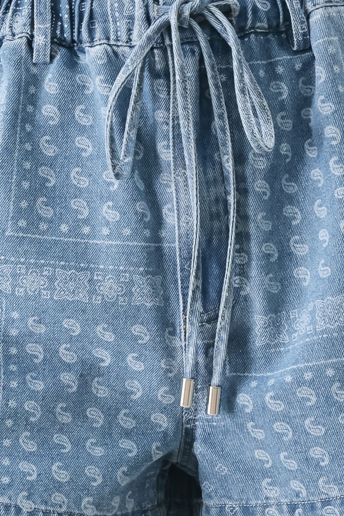 VINTAGE BANDANA DENIM SHORTS
