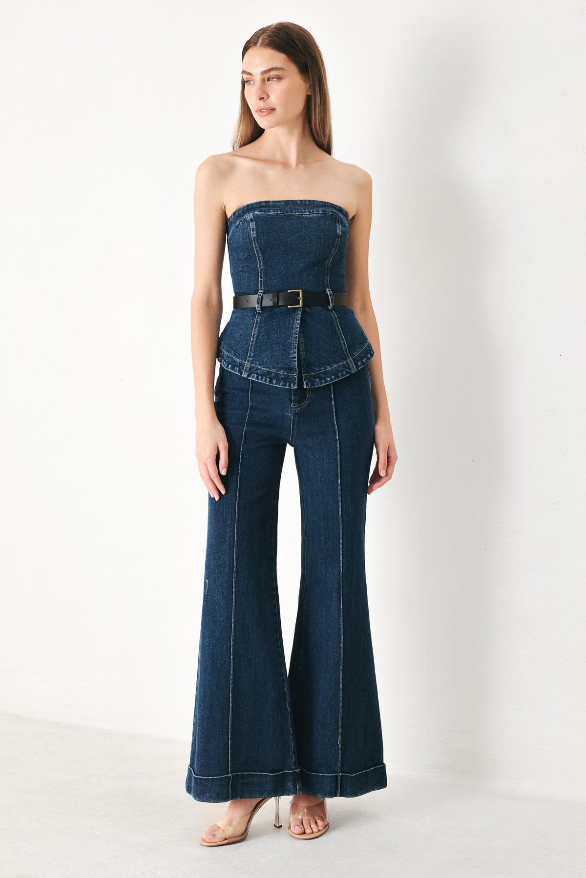 SKYLINE FLARE DENIM PANTS