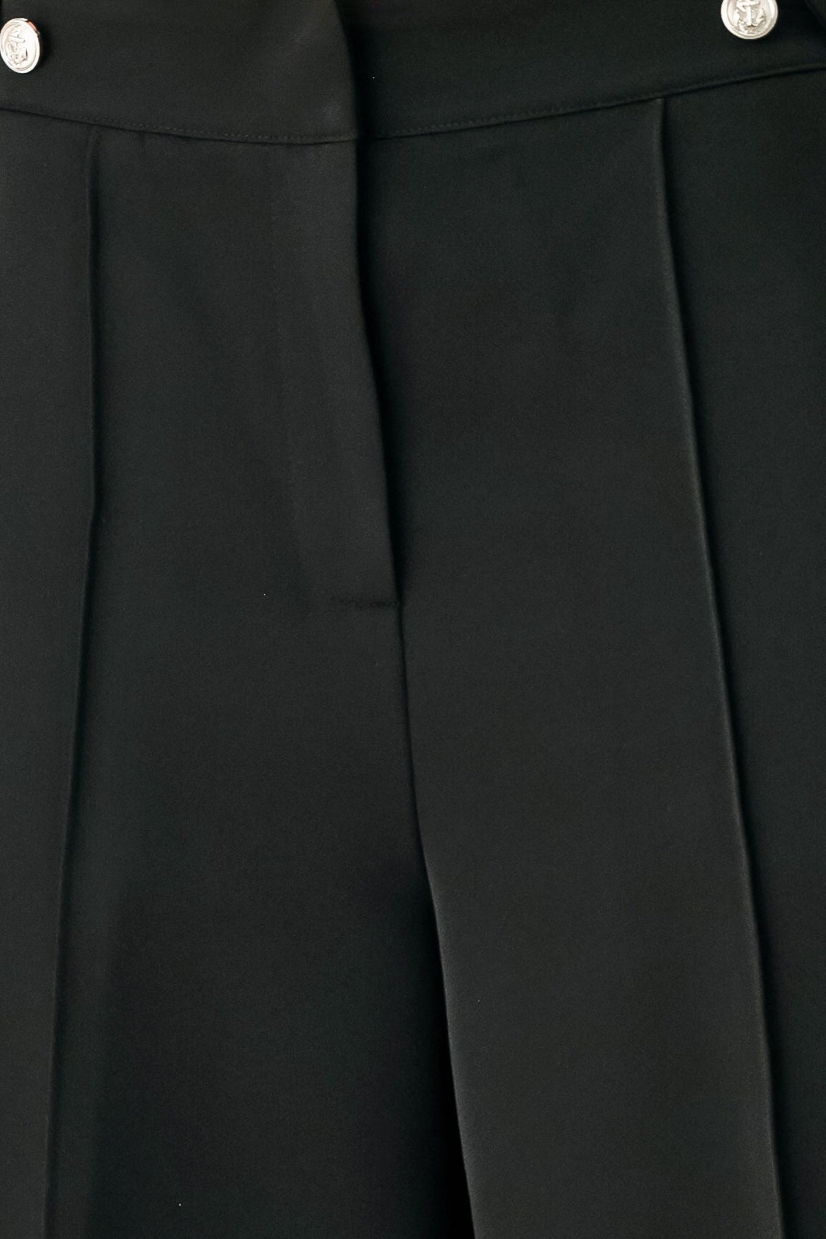BLACK POWER PALAZZO WOVEN PANTS