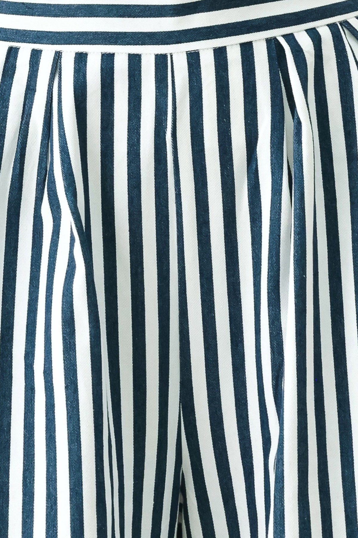 PORTSIDE STRIPE WOVEN WIDE LEG PANTS
