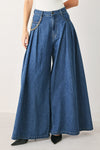 STATEMENT BLUE WIDE LEG DENIM PANTS