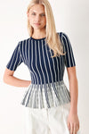 EASY SUMMER STRIPE SWEATER KNIT TOP