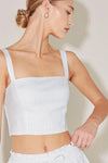 OCEAN BREEZE WOVEN CROP TOP