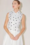 CAFÉ NOIR POLKA WOVEN TOP