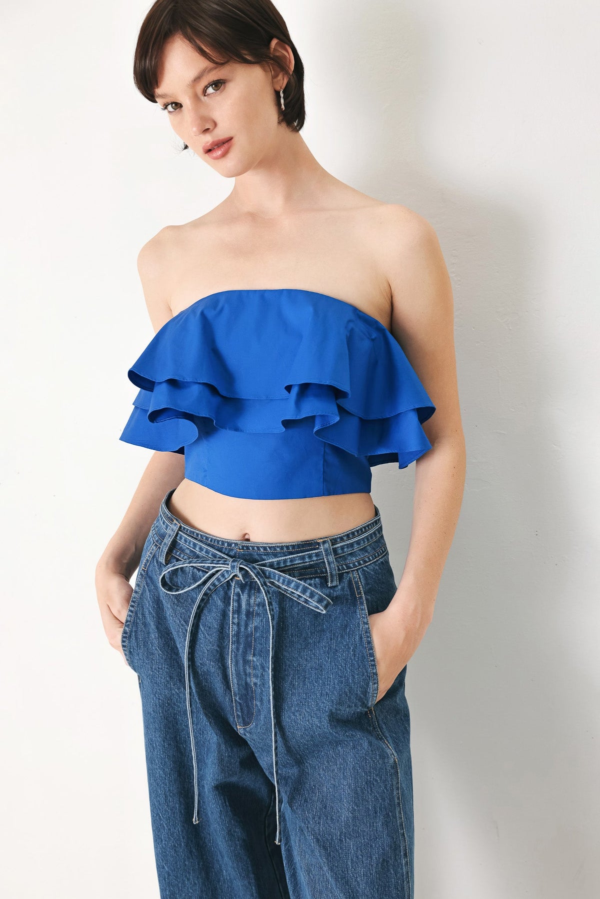 ROYAL FLOW WOVEN TUBE TOP