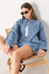 VINTAGE BANDANA DENIM JACKET