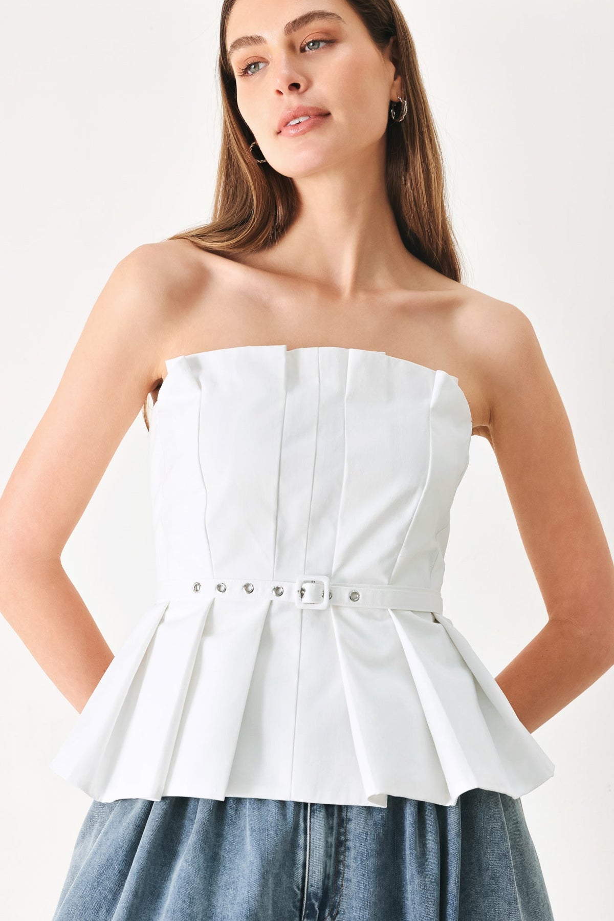 PURE FRAME WOVEN TUBE TOP
