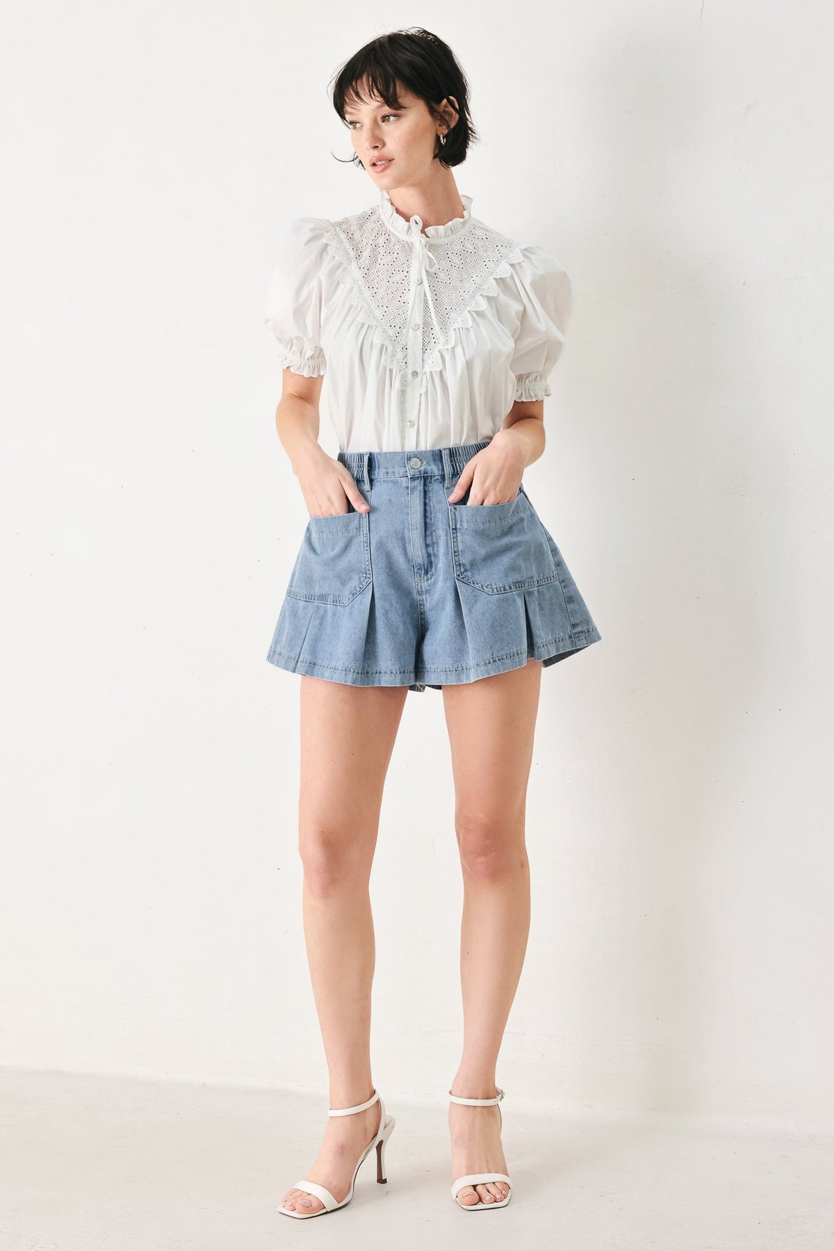 SWEET NOTE MOMENT WOVEN TOP