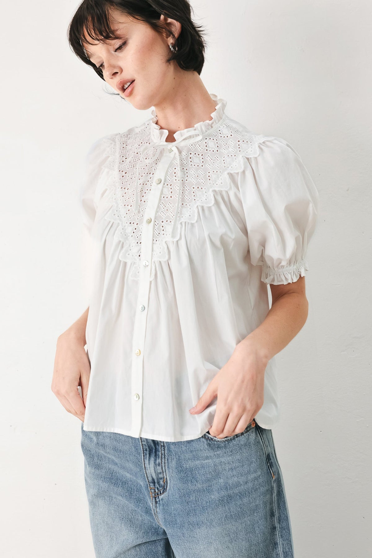 SWEET NOTE MOMENT WOVEN TOP