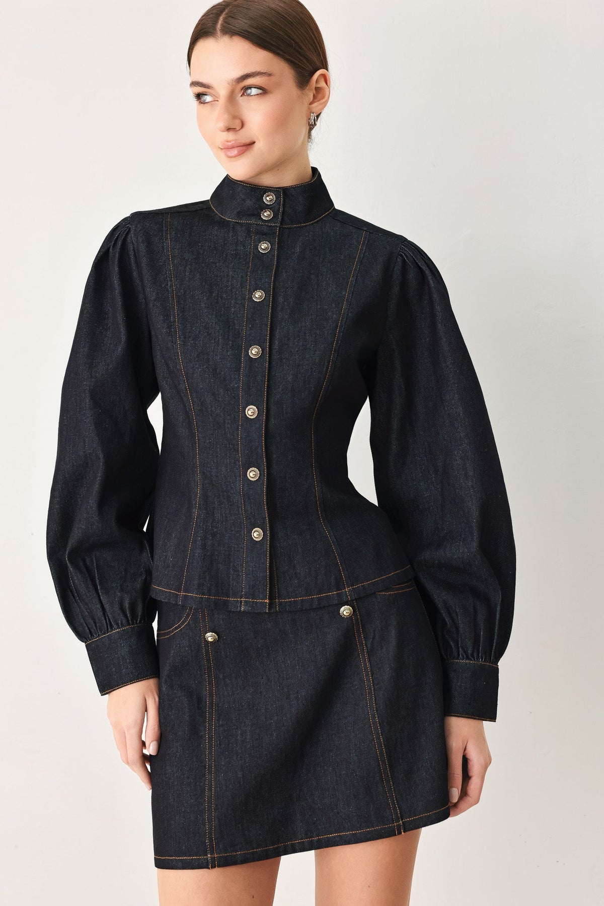 MODERN PREP DENIM TOP