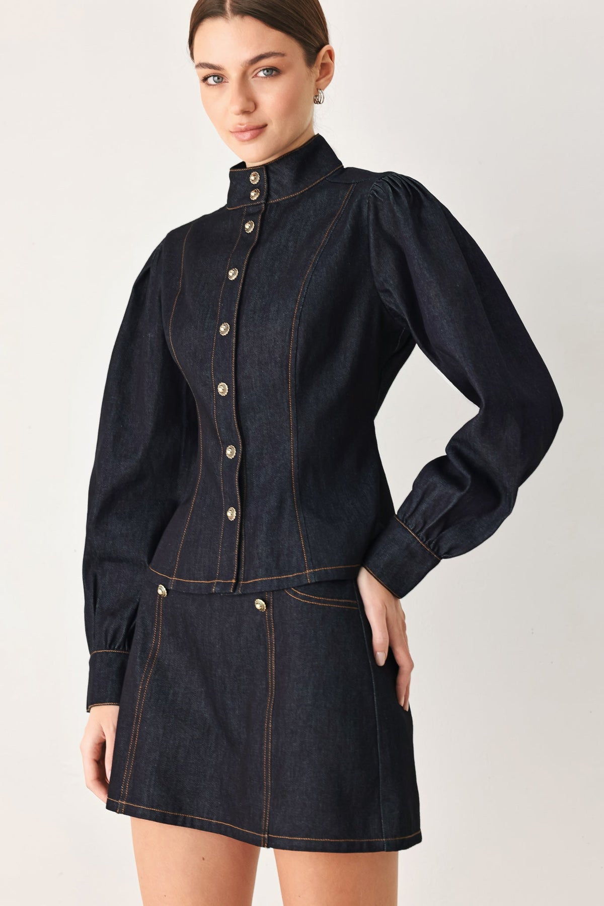 MODERN PREP DENIM TOP