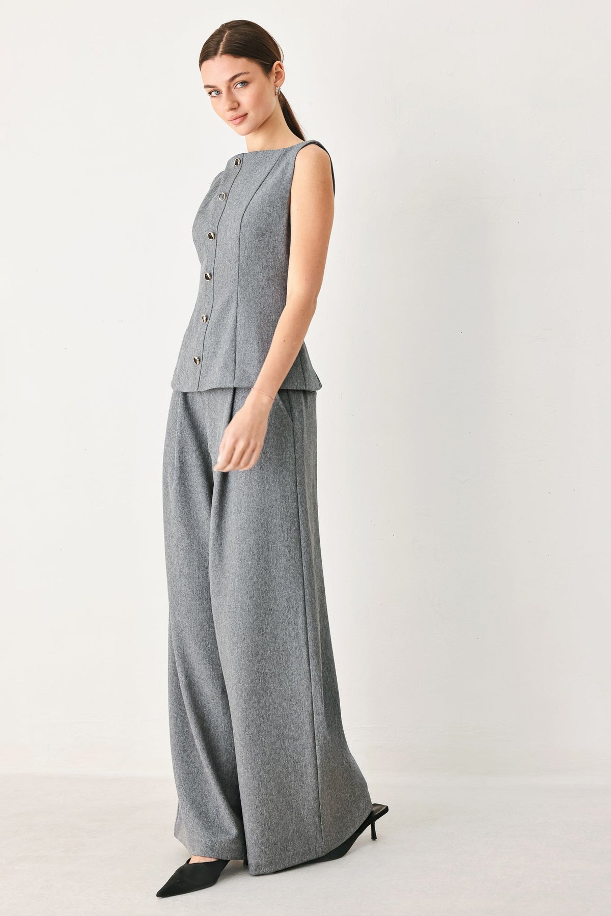 GRANITE FLOW WOVEN TOP