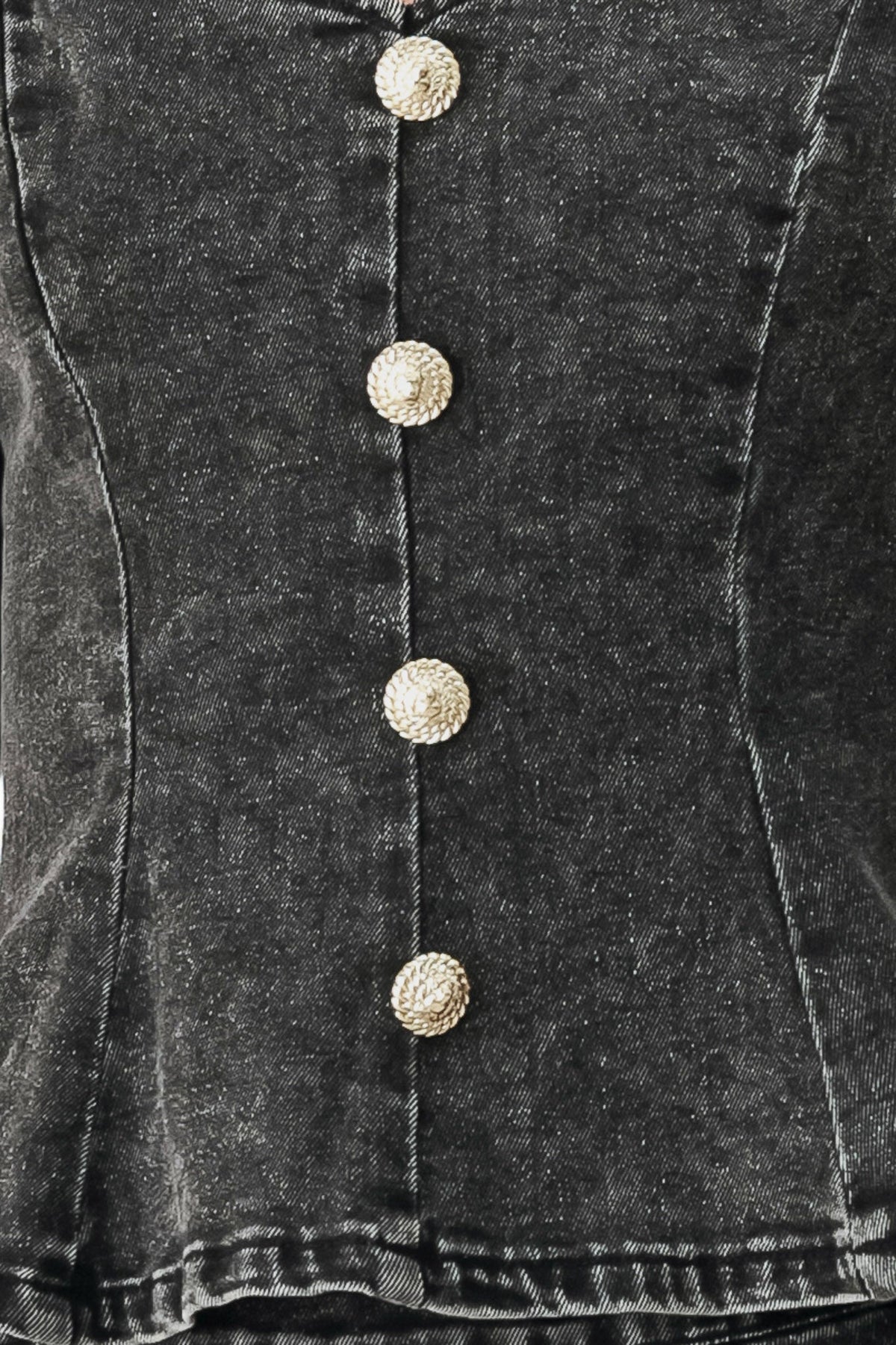 STONEWASHED DENIM TOP