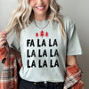Fa La La Retro Christmas Trees Comfort Colors Tee