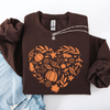 Fall Heart With Pumpkin Leaves And Autumn Charm Cozy Seasonal Art Print Theme Sweatshirt