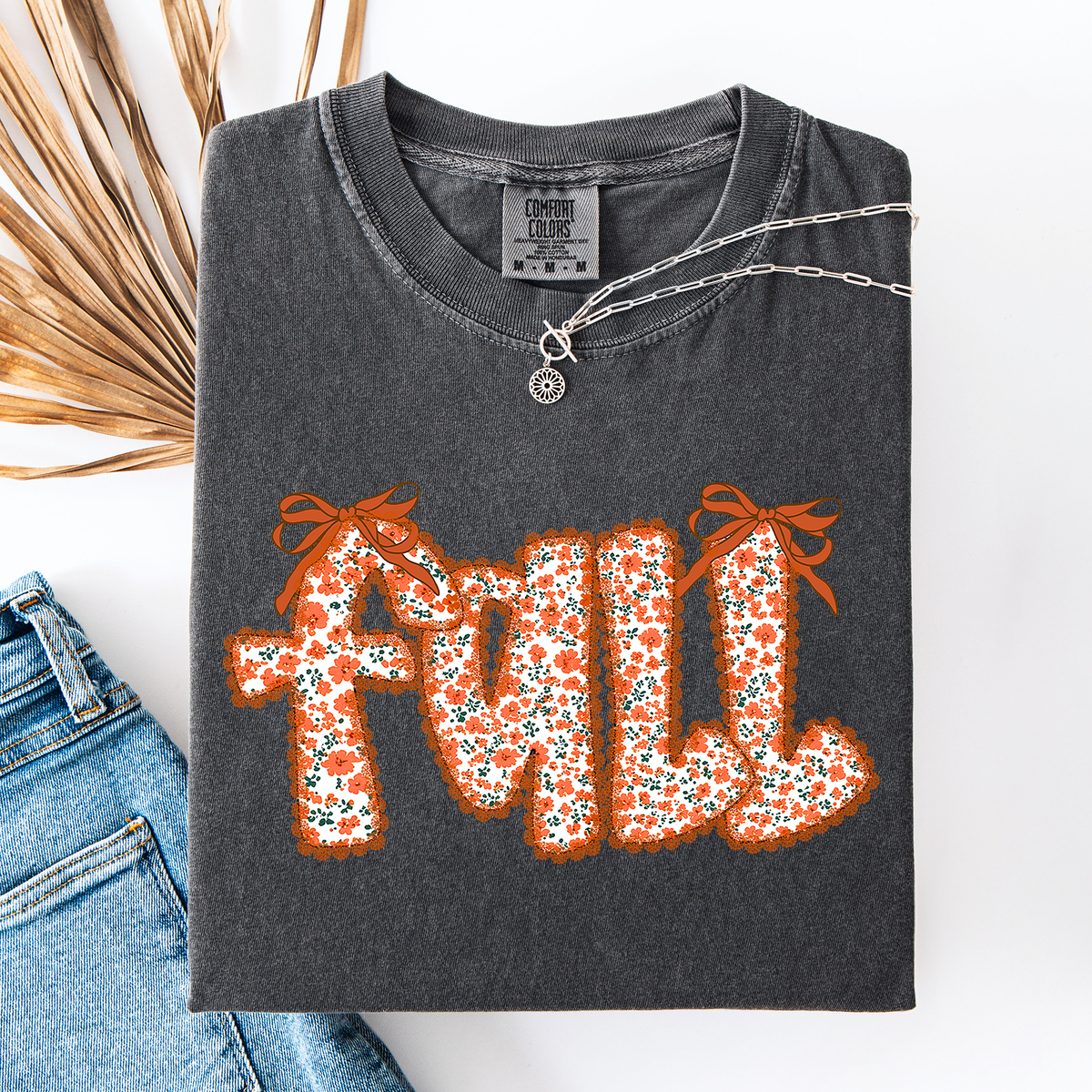 Fall Beautiful Ribbons Colorful Autumn Coquette Comfort Colors Tee