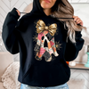 Faux Glitter Patchwork Ghost Spooky Season Coquette Ghost Autumn Cozy Halloween Night Graphic Hoodie