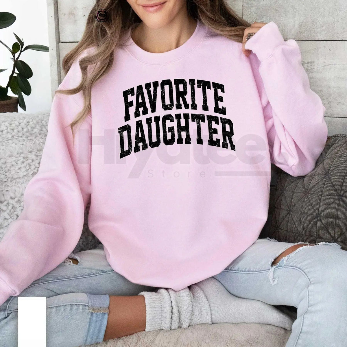 Favorite Daughter Sweatshirt: Awesome Daughter Vintage Crewneck - Funny Gift for Her