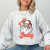 Feelin Jolly Retro Santa Christmas Classic Vintage Xmas Festive Cozy Warm Sweatshirt