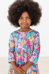 SALE Feeling Floral 3/4 Sleeve Pocket Twirl Dress