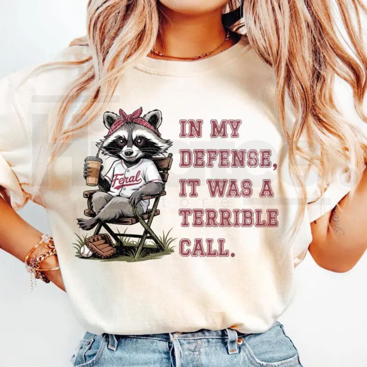 "Feral Baseball Mom" – Funny Raccoon Game Day Unisex Graphic Top