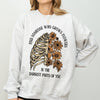 Find Someone Who Grows Flowers Skeleton Cowgirl Floral Western Skeleton Art Design Sweatshirt