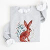 Folk Art Rabbit Easter Scandinavian Inspired Nordic Pattern Cozy Vintage Sweatshirt