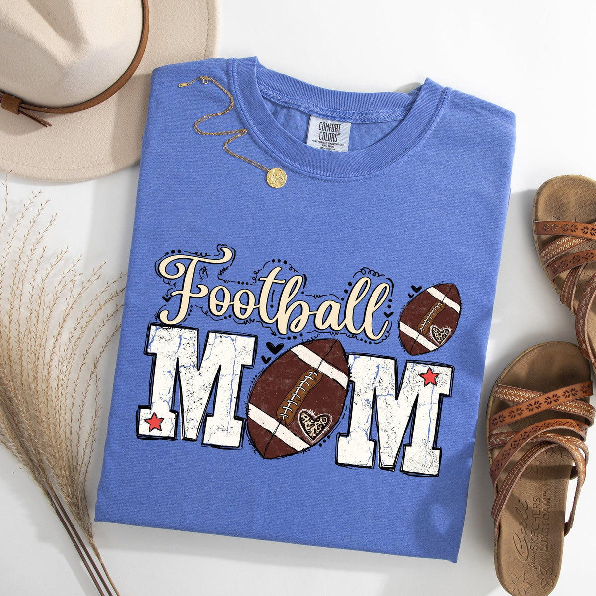 Football Mom Game Day Big Game Tailgate Party Sports Enthusiast Comfort Colors Tee
