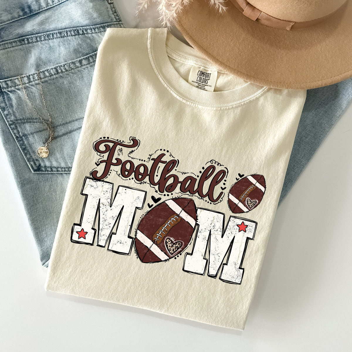 Football Mom Game Day Big Game Tailgate Party Sports Enthusiast Comfort Colors Tee