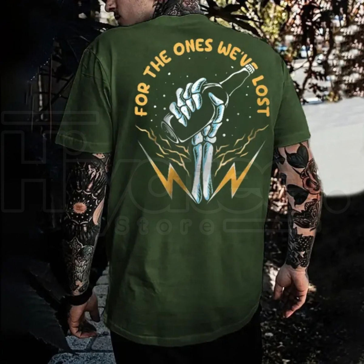 "For The Ones We've Lost" Memorial Back Print T-Shirt – Biker & Blue Collar Tribute