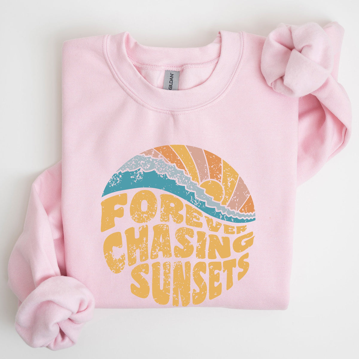 Forever Chasing Sunsets Beach Retro Sweatshirt