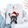 Frenchie Santa French Bulldog Christmas Dog Lover Festive Holiday Portrait Sweatshirt