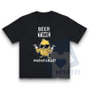 Fun 'Beer Time' Chicken Graphic T-shirt – Summer Cotton Tee Made In USA