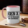 Funny Gen X Coffee Mug Lots of Memories No Evidence Cup