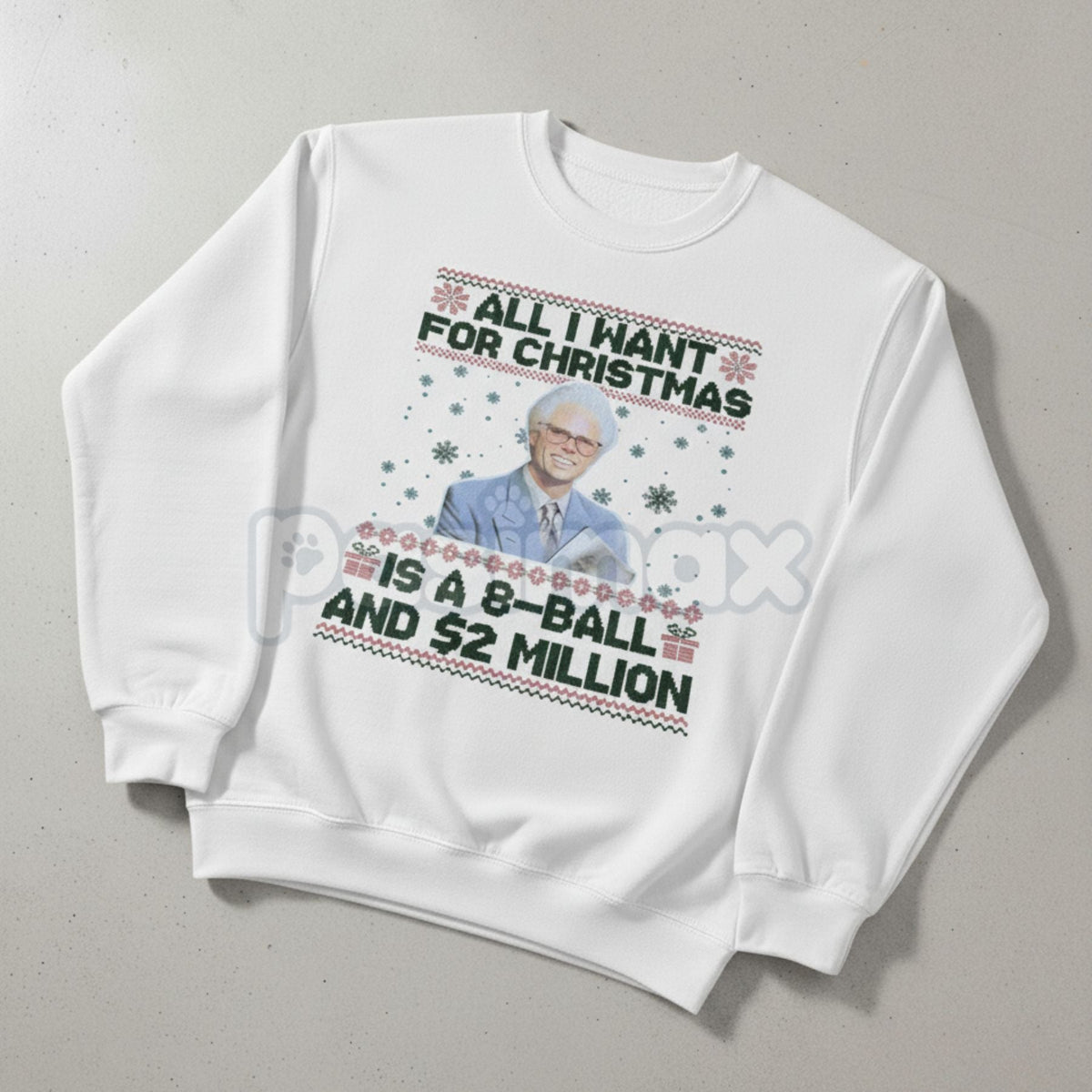 Funny Christmas Crewneck Sweatshirt | "Big Wish & $2 Million" Holiday Humor Top | Hilarious Xmas Gift