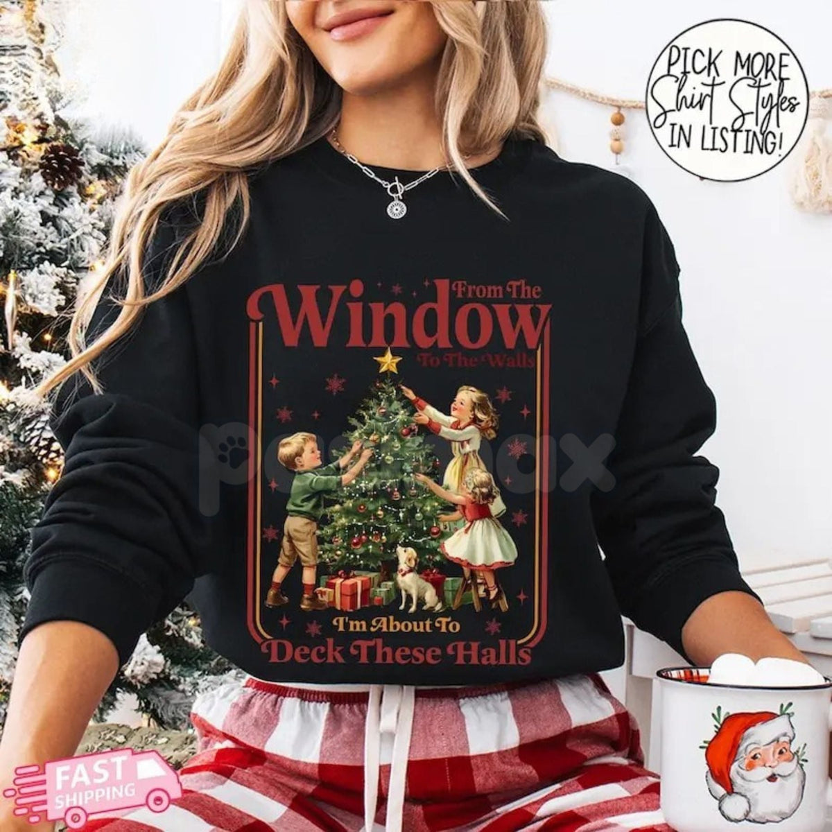 Funny "Deck These Halls" Christmas Sweatshirt – Innuendo Holiday Humor Crewneck