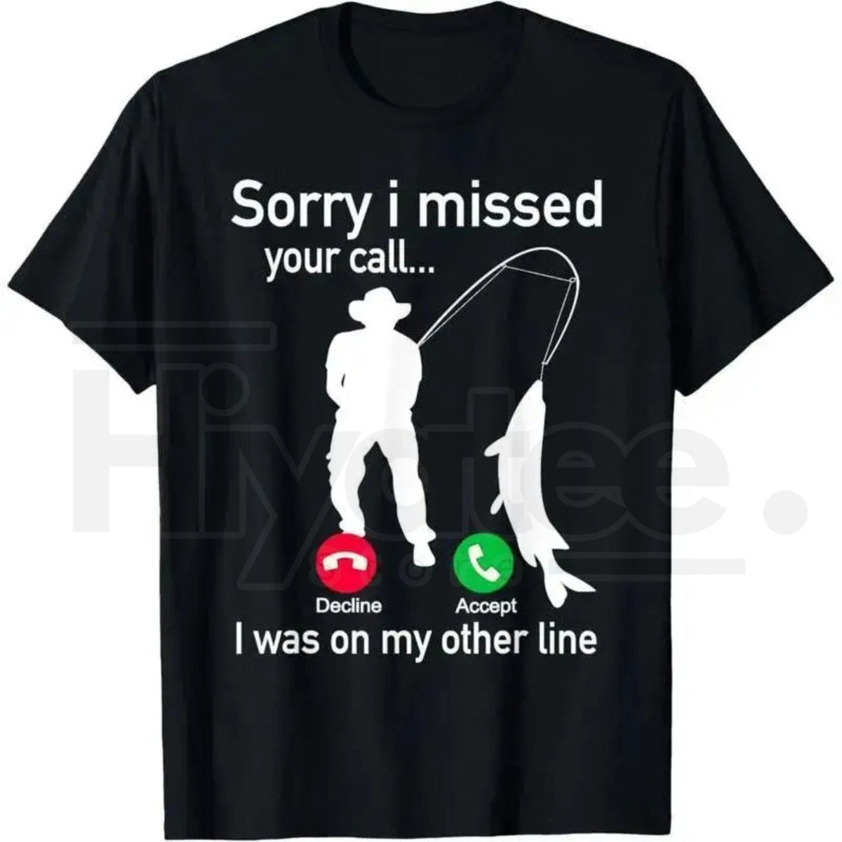 Funny Fishing Phone Call With Fishing Line – Fisherman Graphic