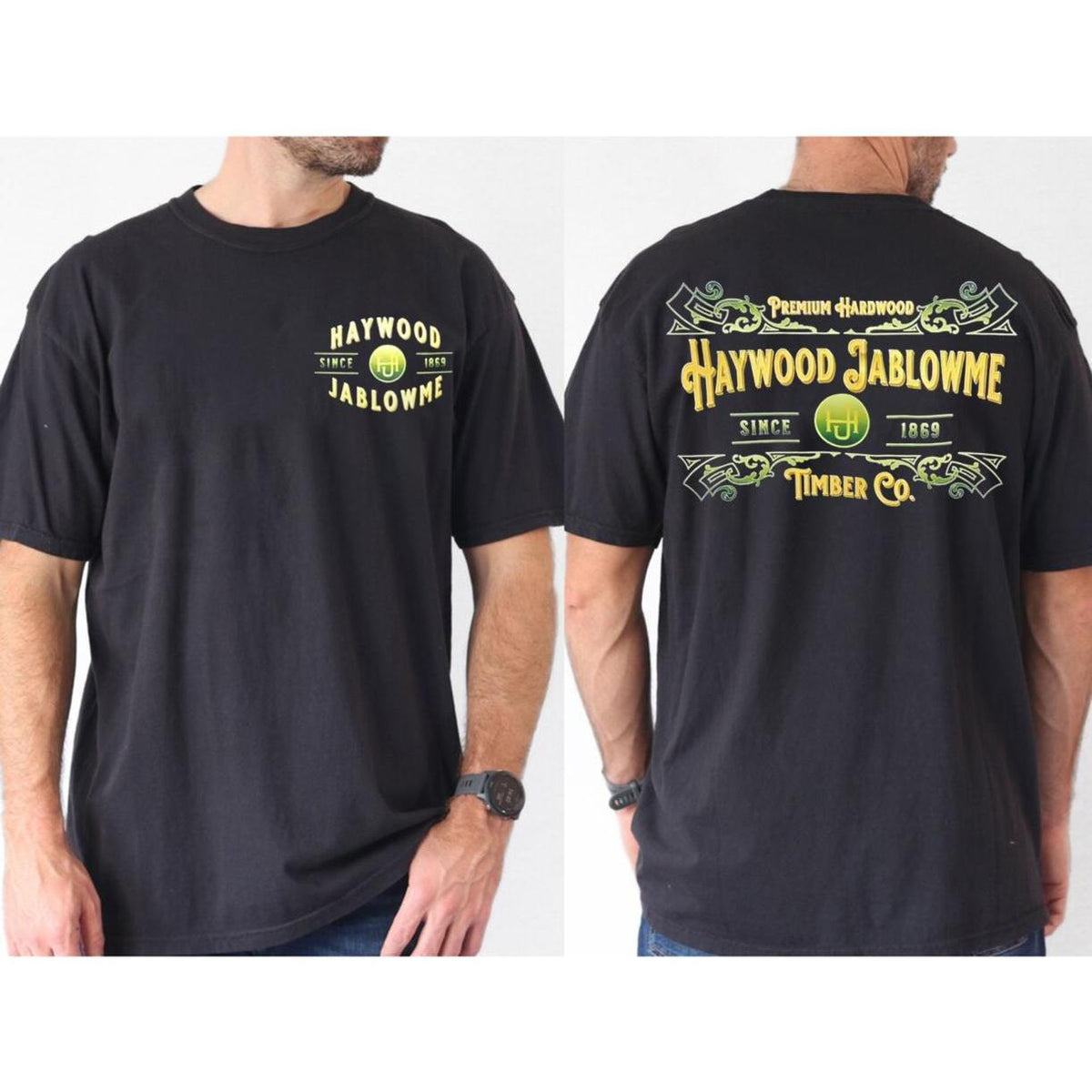 Funny "Haywood Jablowme Timber Co" T-Shirt - Premium Hardwood Tee, Humorous Lumber Lover Apparel